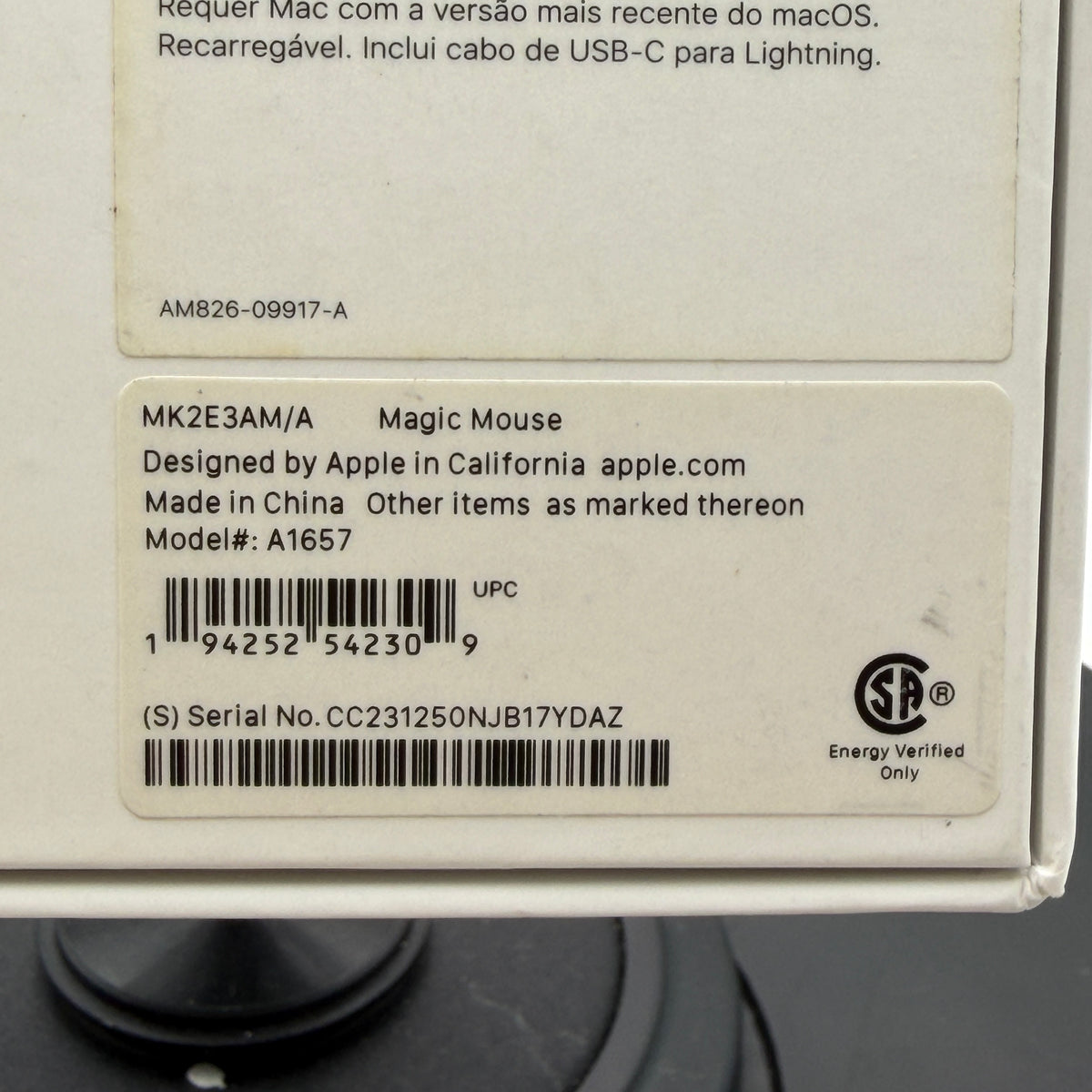 Apple Magic Mouse A1657 White