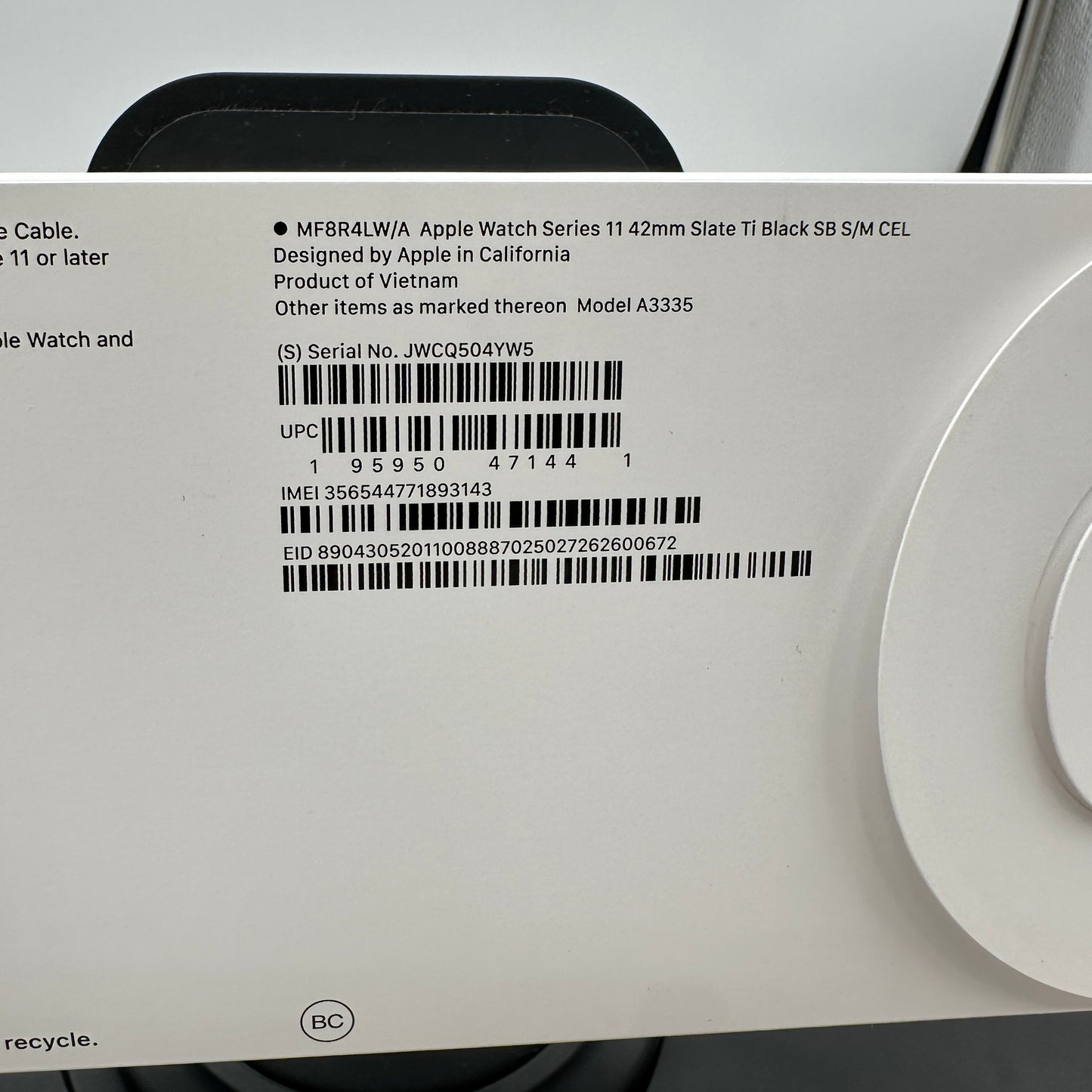Apple Watch Series 11 42mm GPS + Cellular Titanium Black NIB Unlocked