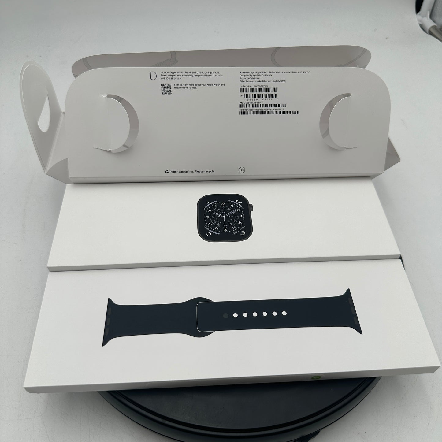 Apple Watch Series 11 42mm GPS + Cellular Titanium Black NIB Unlocked
