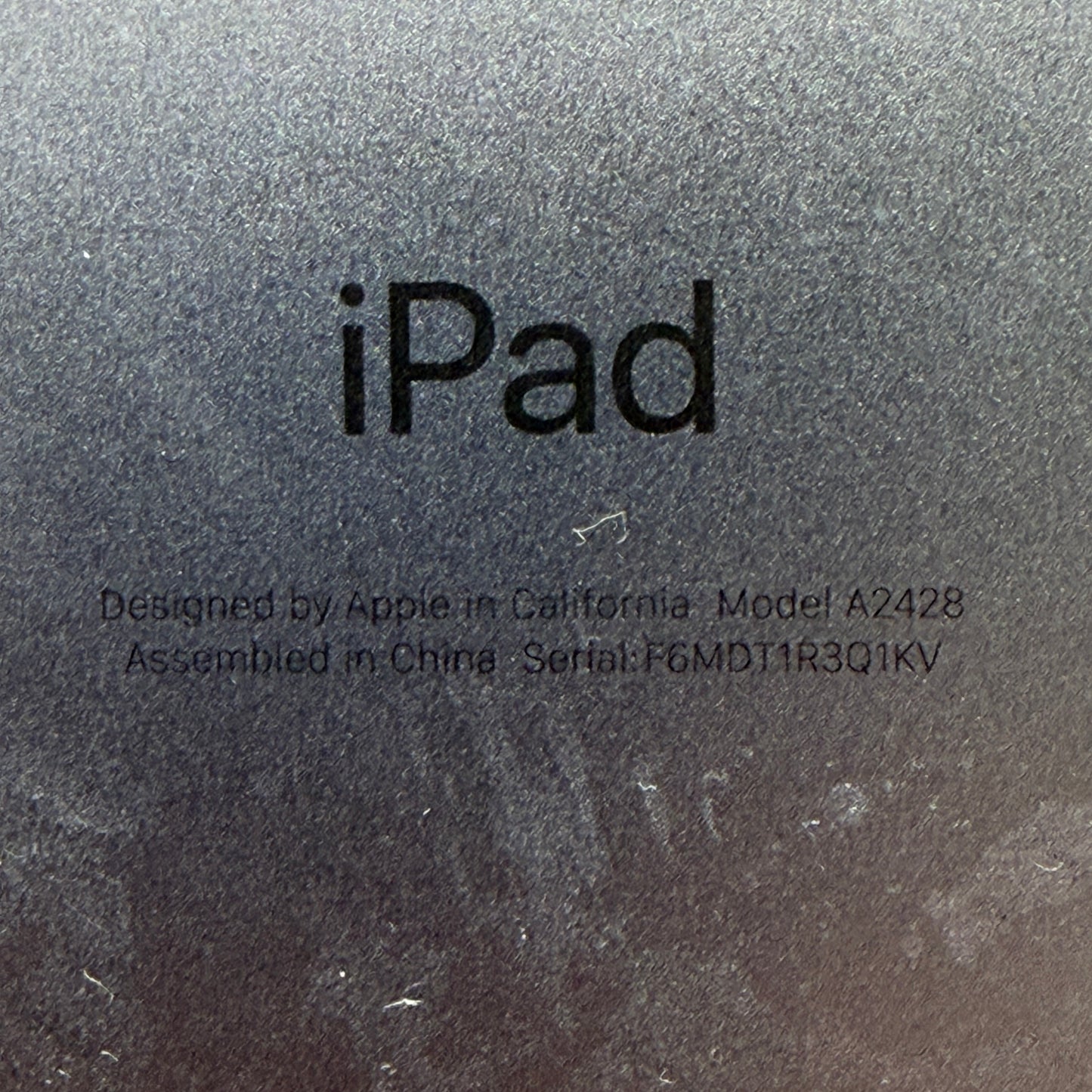 Apple iPad (8th Gen) A2428 2020 32GB Space Gray WiFi Used - B