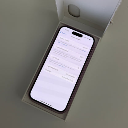 Apple iPhone 16 128GB Pink AT&T New Open Box 0 Cycle Count