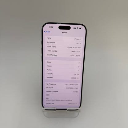 Apple iPhone 16 Pro Max 256GB Black AT&T Only READ