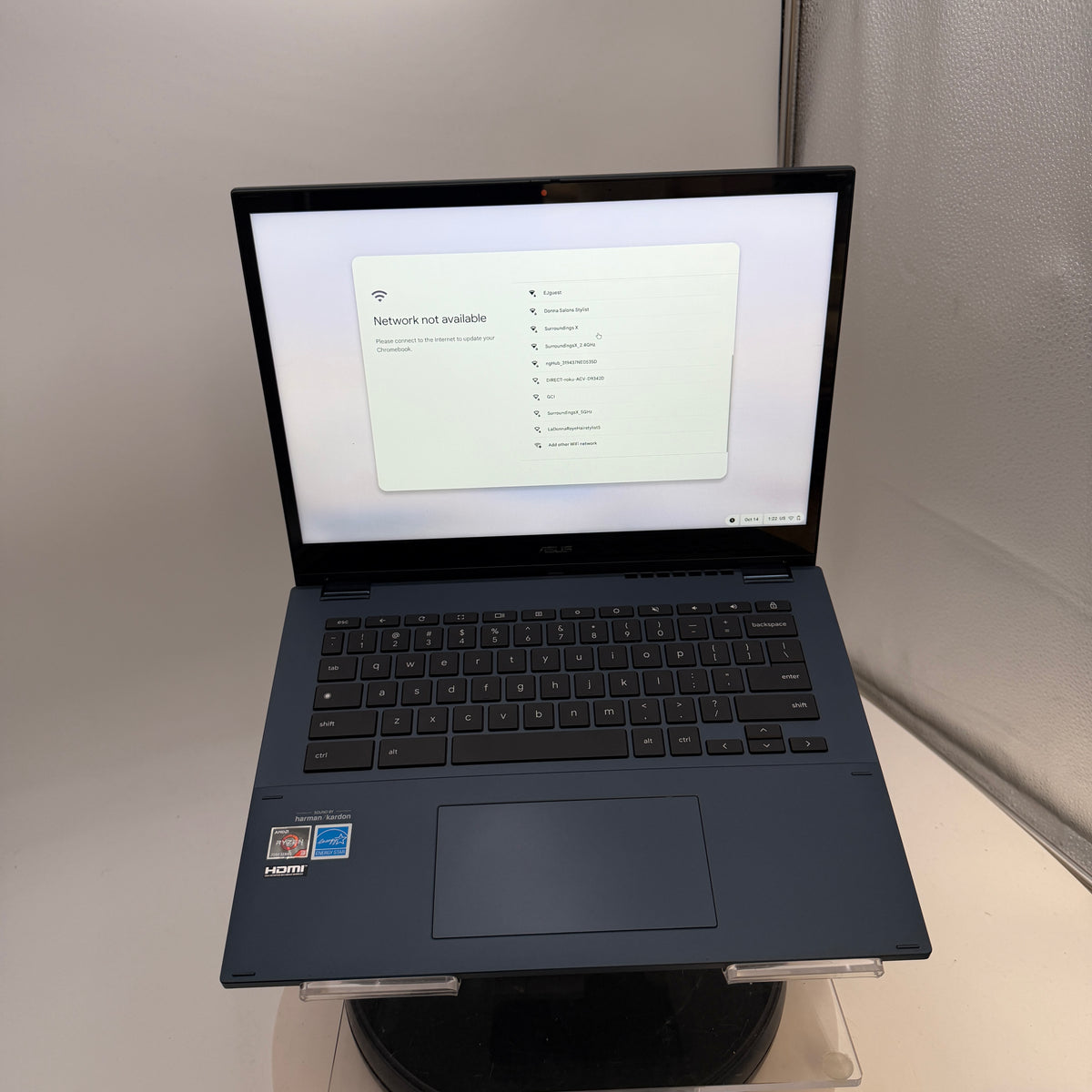 Asus Chromebook Plus CM3401FF 14-inch Laptop Blue - AMD Ryzen 3, 8GB RAM, 128GB Storage
