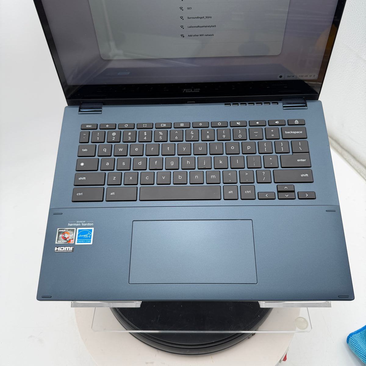 Asus Chromebook Plus CM3401FF 14-inch Laptop Blue - AMD Ryzen 3, 8GB RAM, 128GB Storage