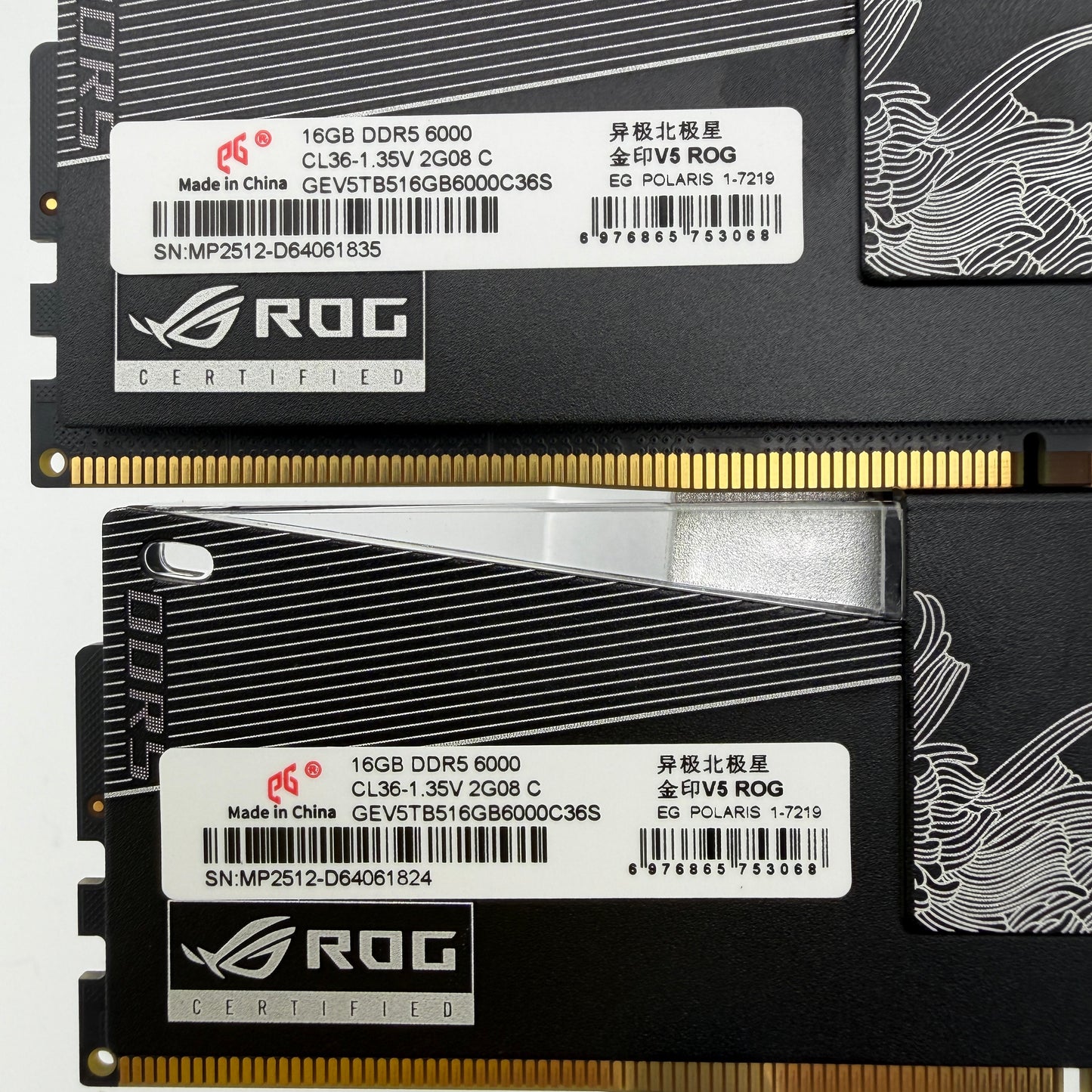 Asus ROG EG Polaris RGB 32GB (2x16GB) DDR5-6000 Memory Kit - Black