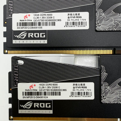 Asus ROG EG Polaris RGB 32GB (2x16GB) DDR5-6000 Memory Kit - Black