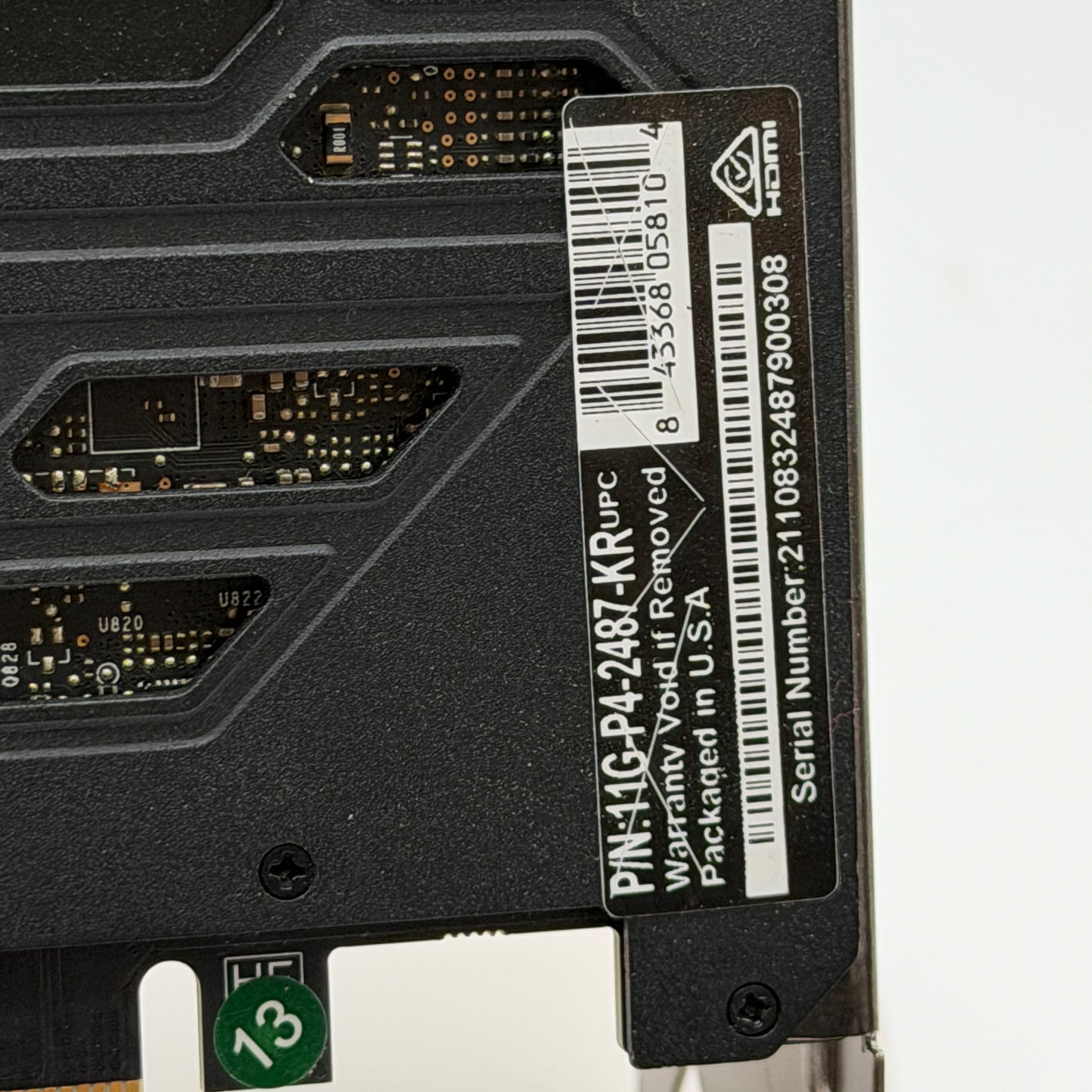 EVGA GeForce RTX 2080 Ti Graphics Card GPU