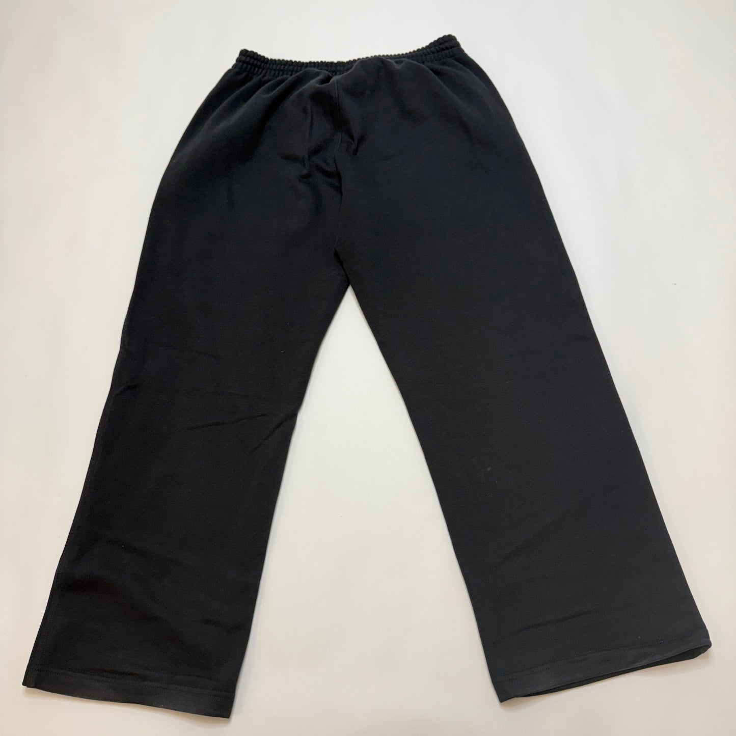 adidas Originals Men's Sweatpants Black Trefoil Logo Fleece Open Hem Size L