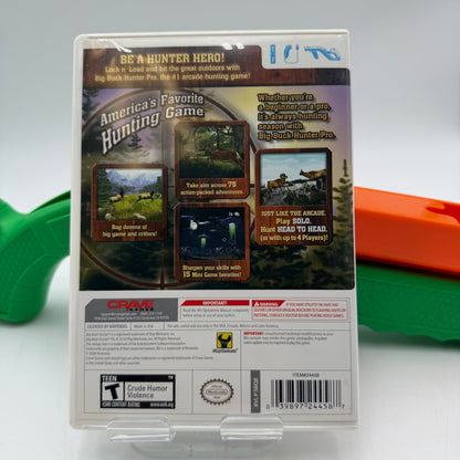 Wii Big Buck Hunter Pro Video Game with Box & Gun