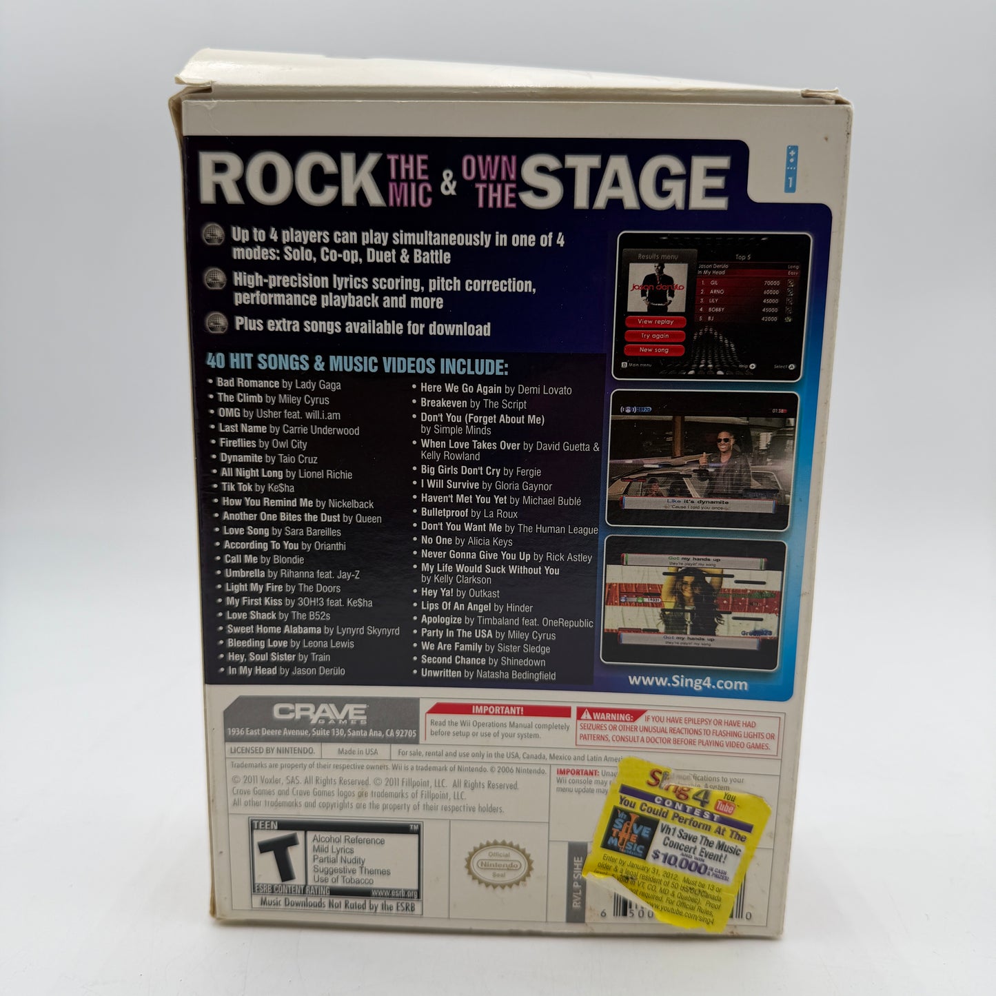 Sing 4 for The Wii With Box