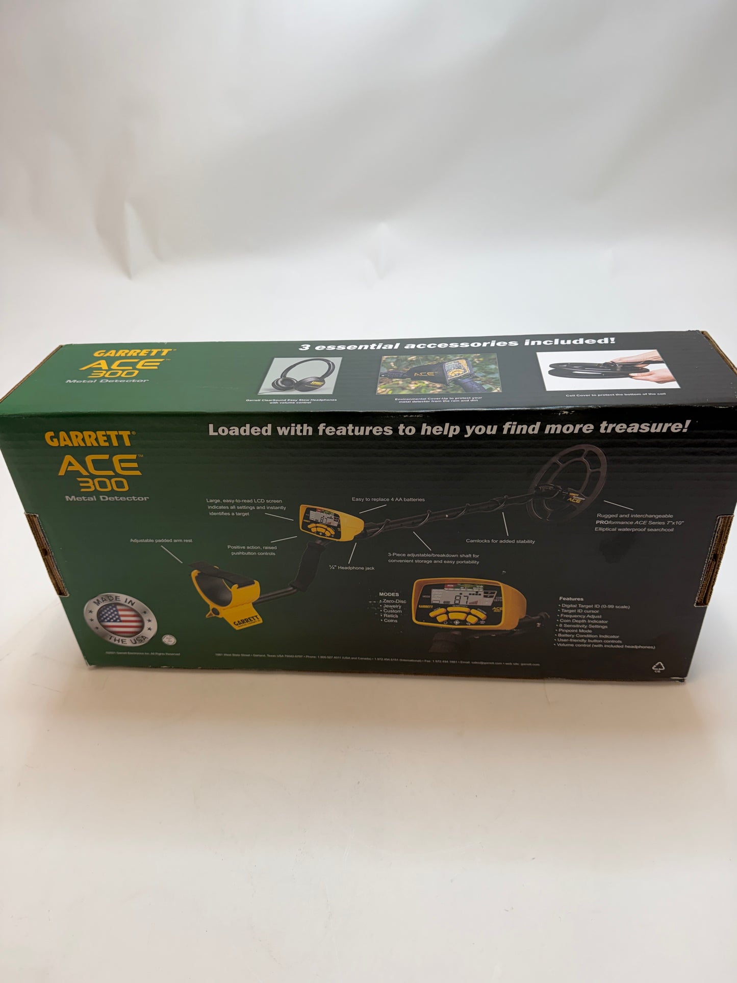 Garrett Ace 300 Metal Detector Black New In Box