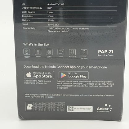 Nebula Capsule 3 Laser Projector New In Box