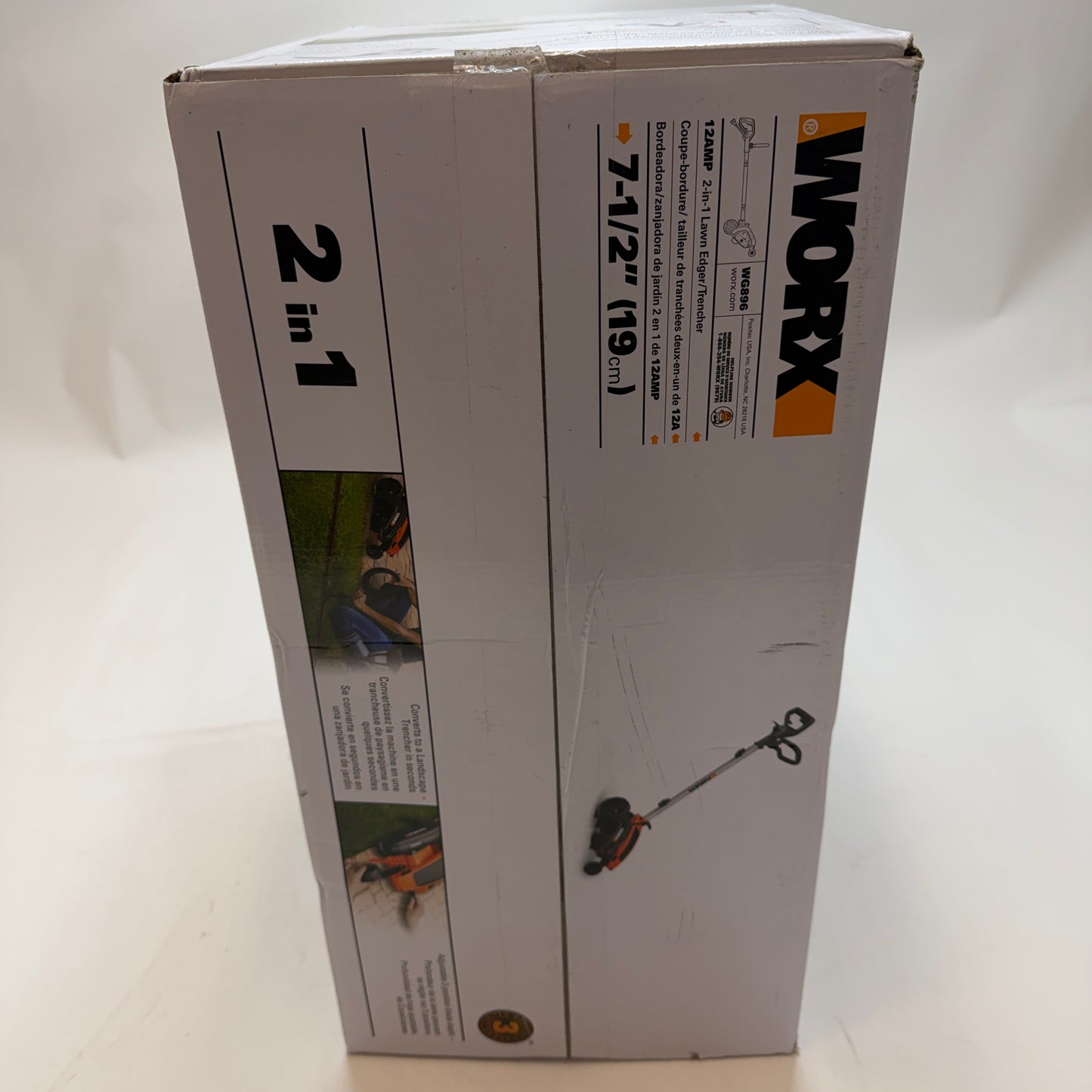 Worx WG896 12 Amp 7.5 Inch Electric Edger Black New In Box
