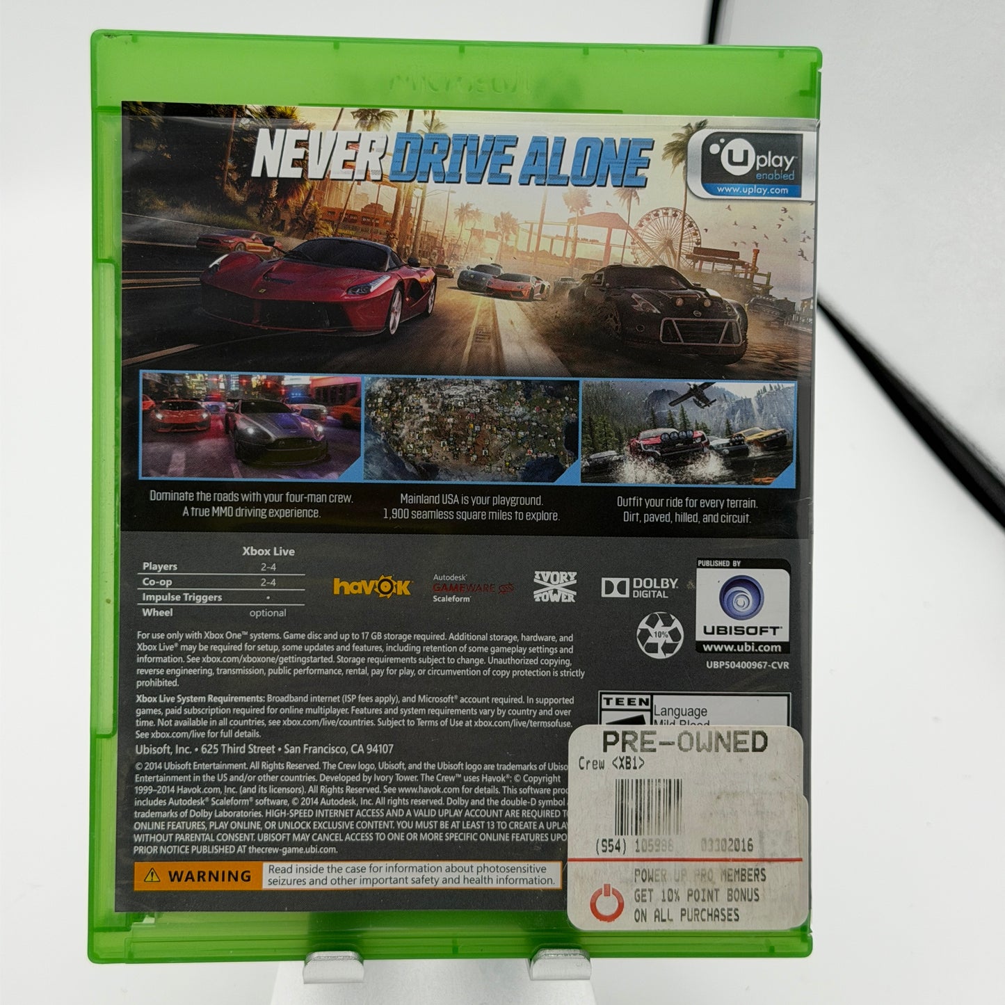 The Crew  Xbox One Used With Box
