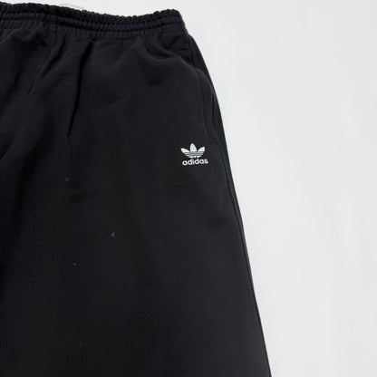 adidas Originals Men's Sweatpants Black Trefoil Logo Fleece Open Hem Size L