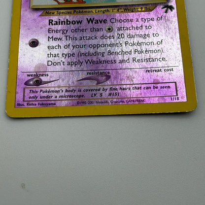 Pokemon TCG Southern Islands Mew 1/18 Holo Rare English 30 HP 2001