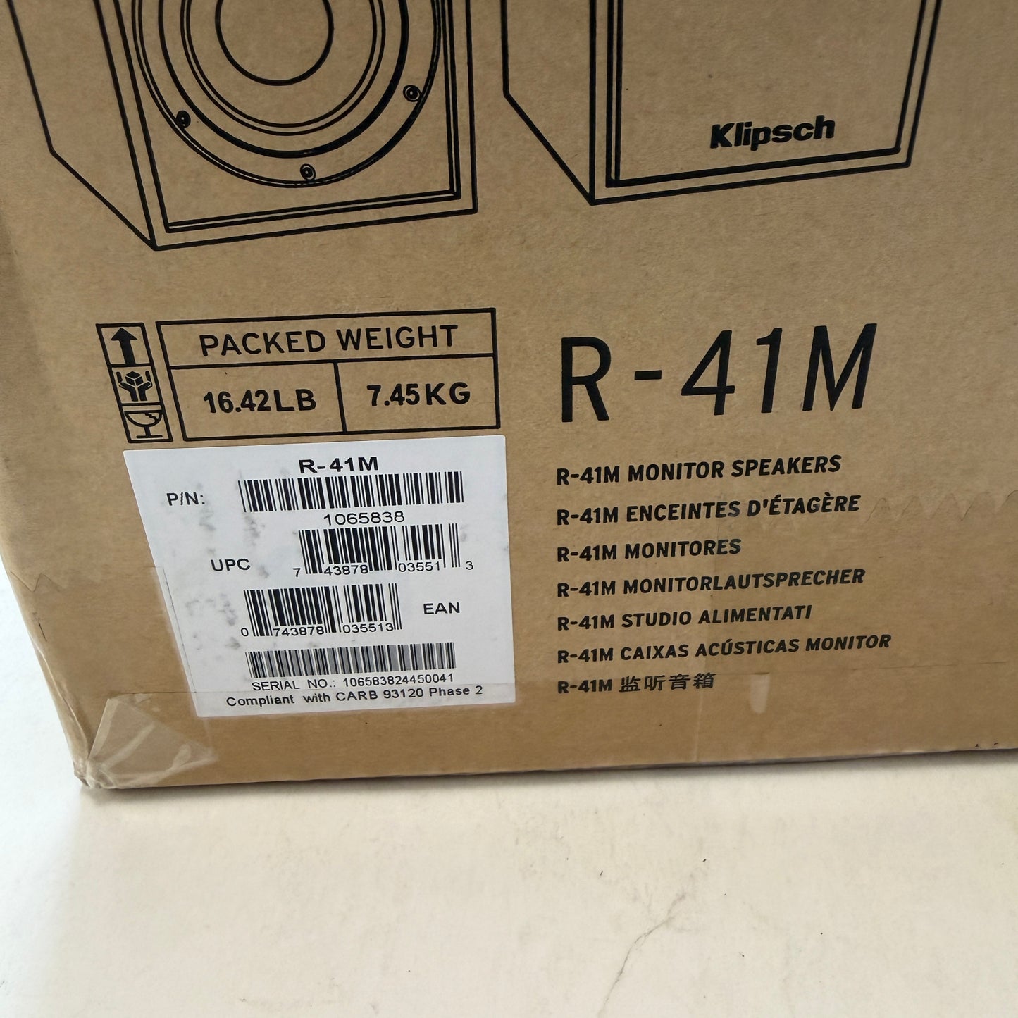 Klipsch Reference R-41M Bookshelf Home Speakers Black New In Box