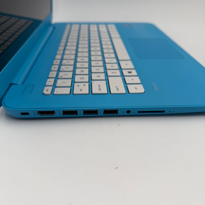 Used HP Stream 14-cb010nr Laptop 32GB Intel Celeron 4GB RAM Blue 2016