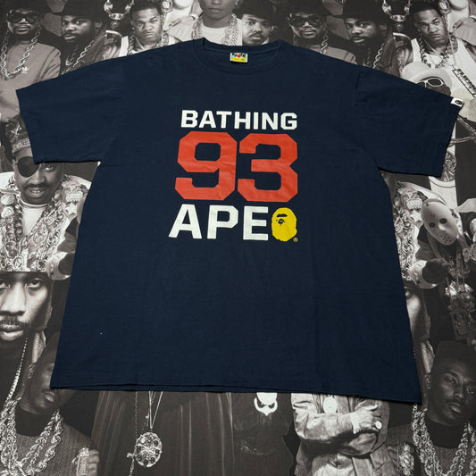BAPE 93 Tee Navy Sz 2XL A Bathing Ape