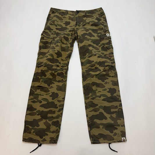 A Bathing Ape BAPE 1st Camo Cargo Pants Men's XL Green Camo Vintage Used