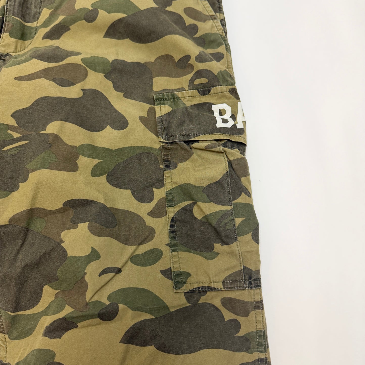 A Bathing Ape BAPE 1st Camo Cargo Pants Men's XL Green Camo Vintage Used