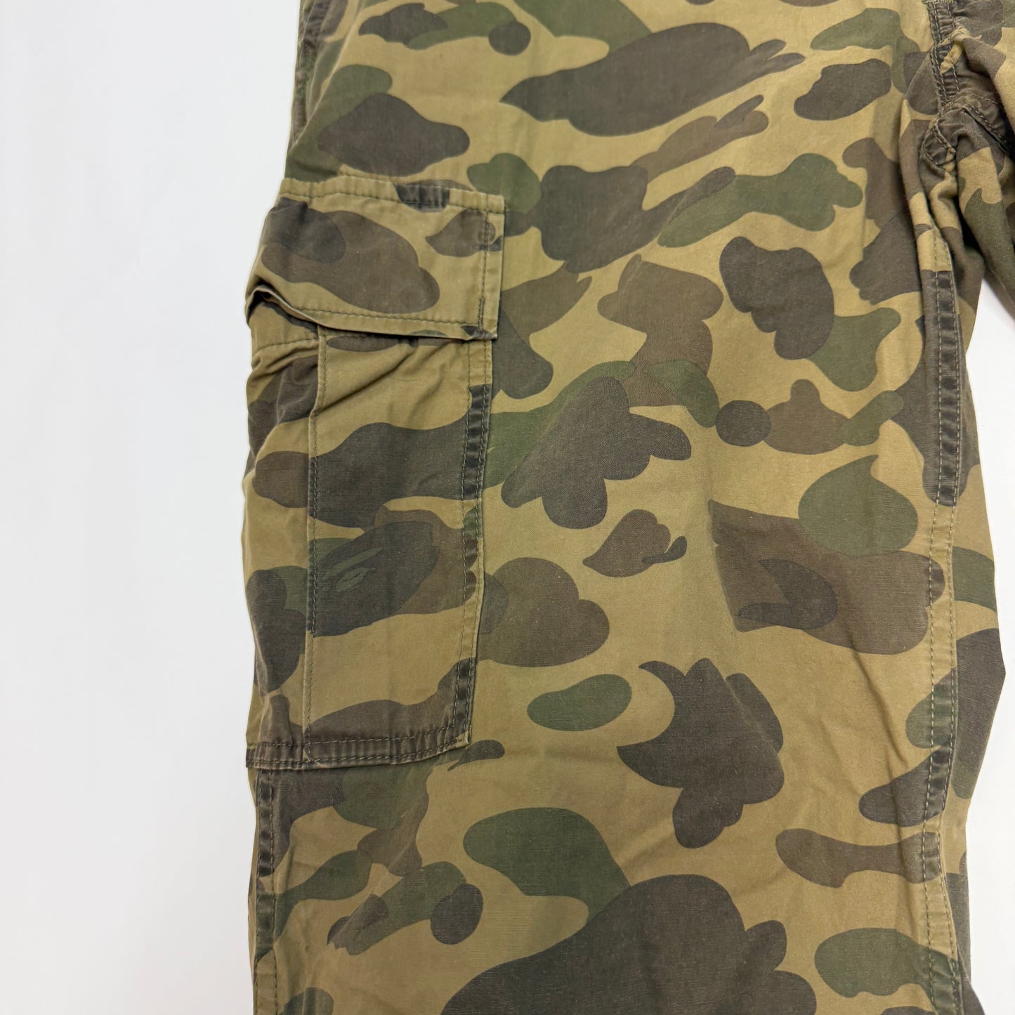 A Bathing Ape BAPE 1st Camo Cargo Pants Men's XL Green Camo Vintage Used
