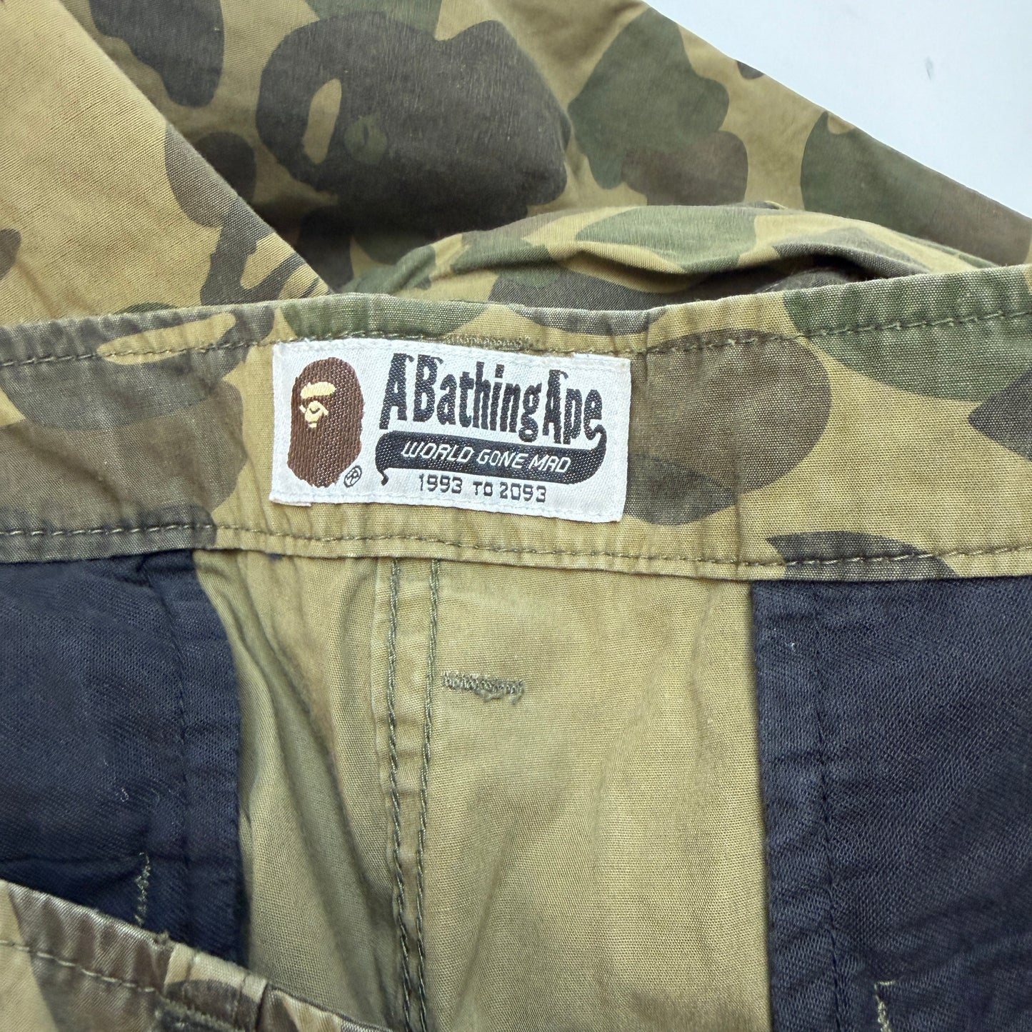 A Bathing Ape BAPE 1st Camo Cargo Pants Men's XL Green Camo Vintage Used