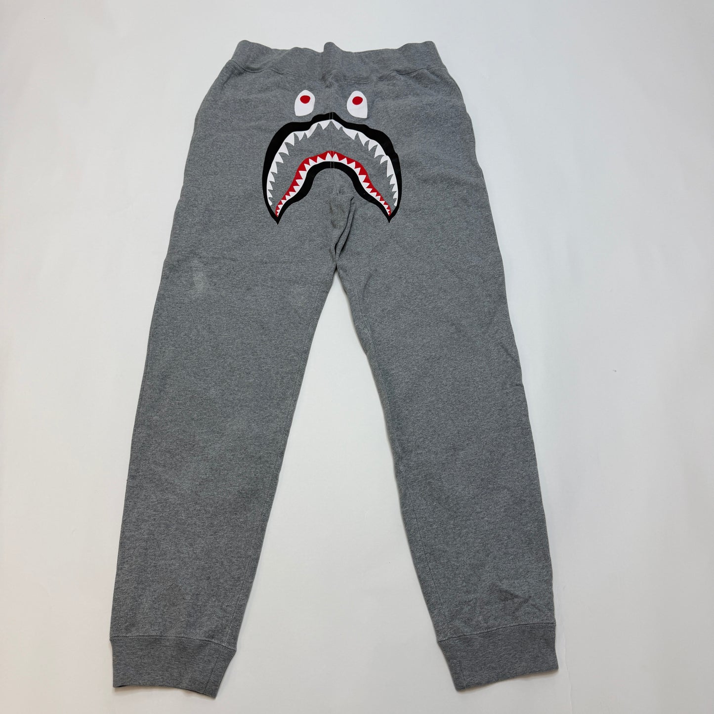 A Bathing Ape BAPE Shark Sweatpants Men's XL Gray Cotton Joggers