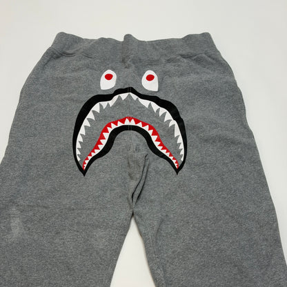 A Bathing Ape BAPE Shark Sweatpants Men's XL Gray Cotton Joggers