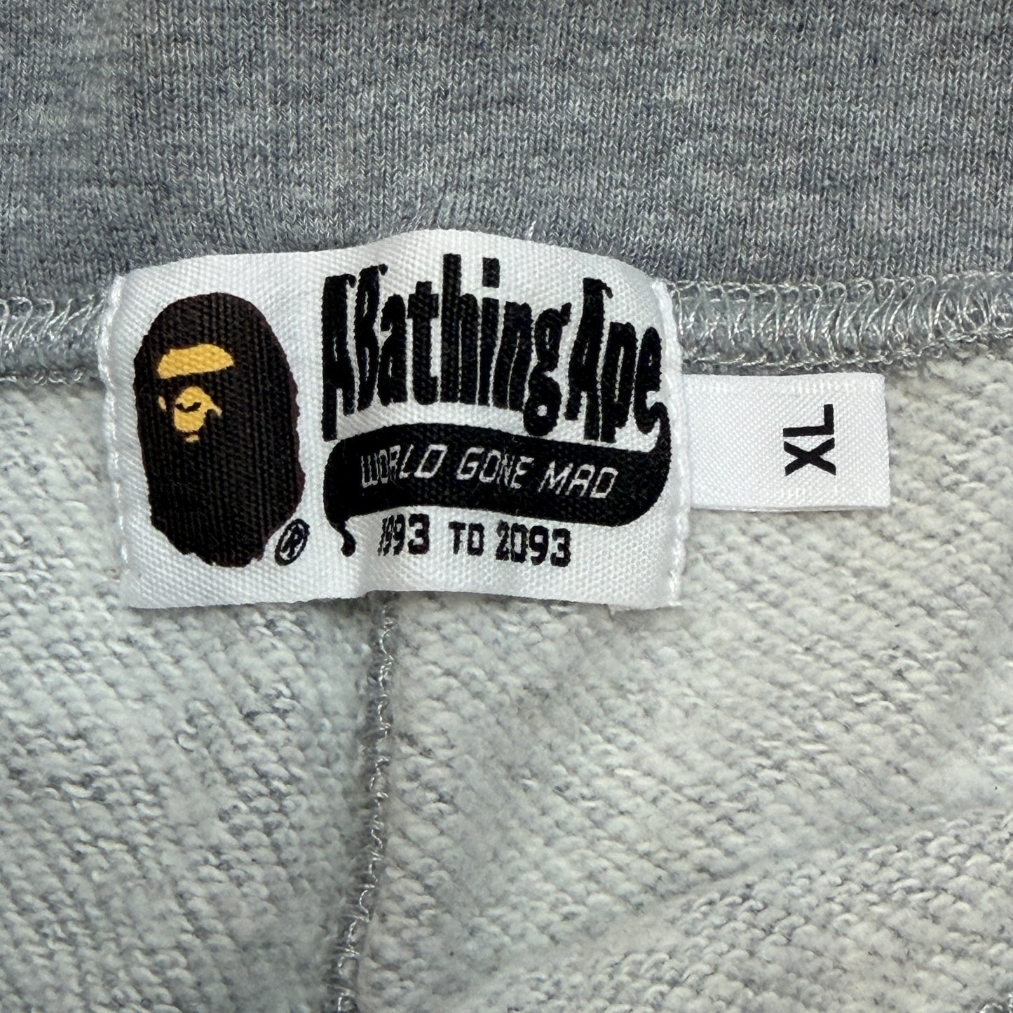 A Bathing Ape BAPE Shark Sweatpants Men's XL Gray Cotton Joggers