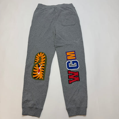 A Bathing Ape BAPE Shark Sweatpants Men's XL Gray Cotton Joggers