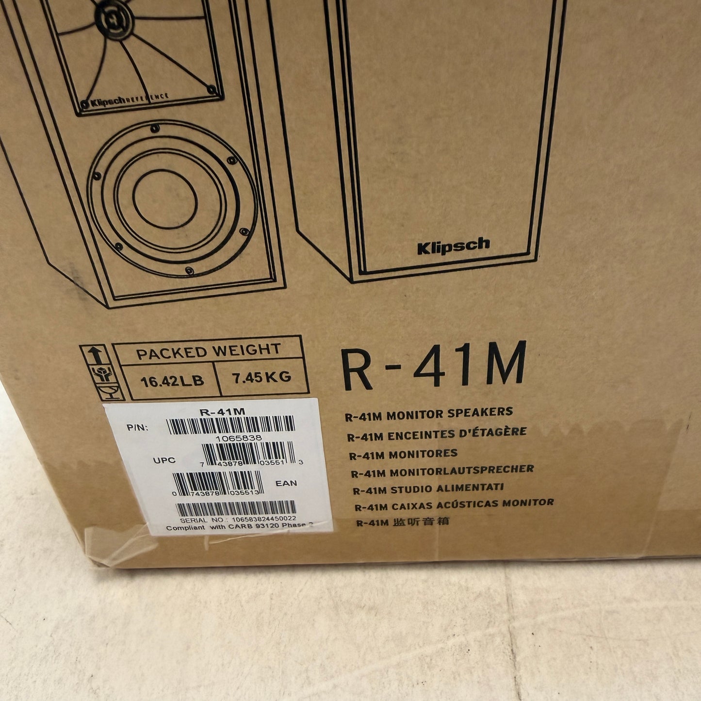 Klipsch Reference R-41M Bookshelf Home Speakers Black New In Box