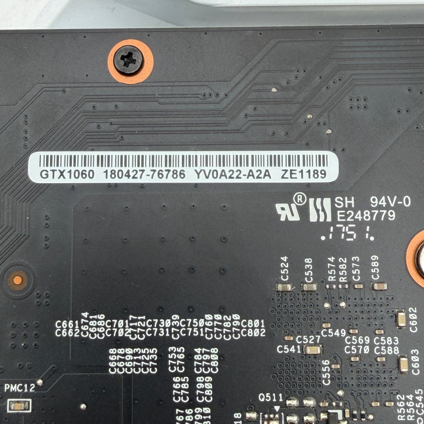 Used Asus GeForce GTX 1060 3GB GDDR5 Graphics Card DUAL-GTX1060-03G White