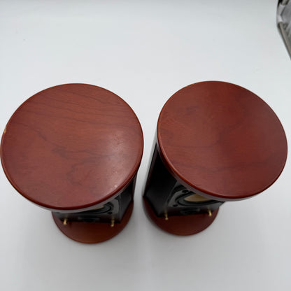 JVC SP-FSSD9 Cherrywood Vintage Bookshelf Speakers 20W Used - Brown