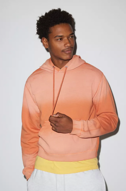 NWT BDG Bonfire Cropped Pullover Hoodie Sweatshirt Orange