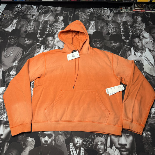 NWT BDG Bonfire Cropped Pullover Hoodie Sweatshirt Orange