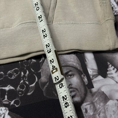 NWT BDG Bonfire Cropped Pullover Hoodie Sweatshirt Khaki