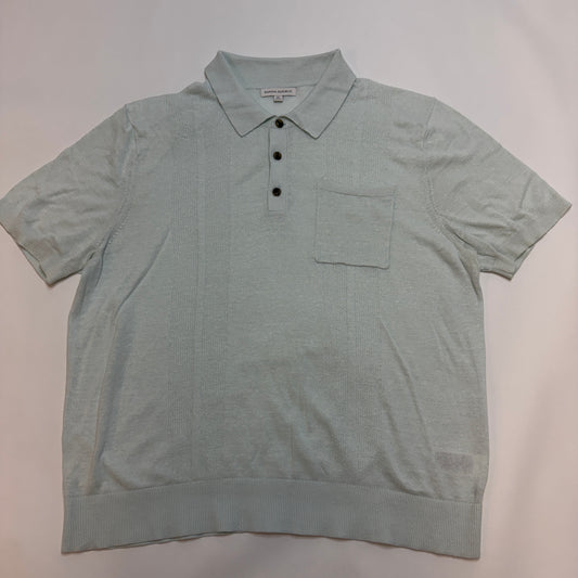 Banana Republic Linen Cotton Ribbed Sweater Blue Sea Foam Size XL