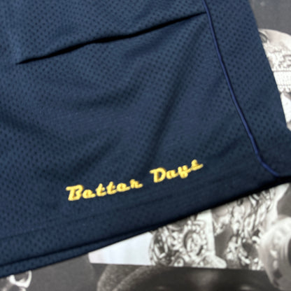 Better Days Mesh Drawsting Shorts Navy size XL
