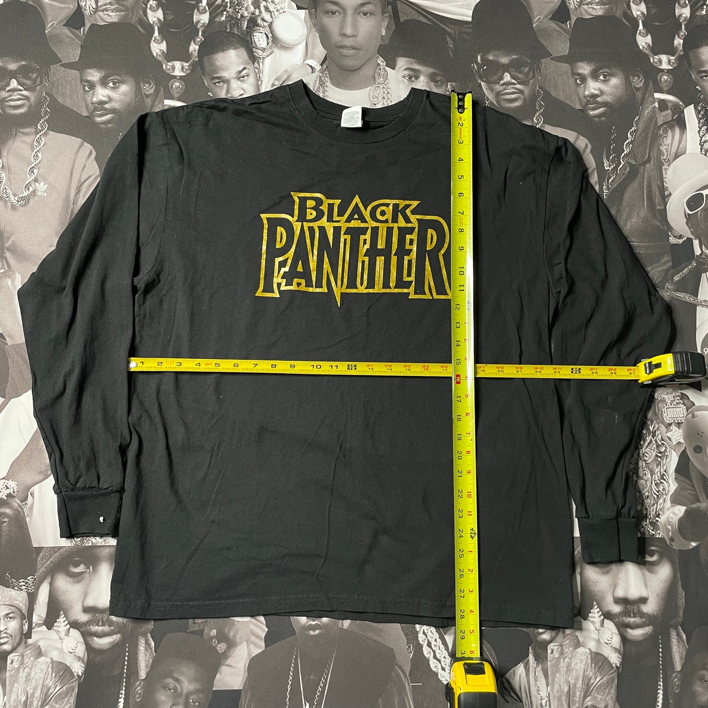 Black Panther Promo Long Sleve Tee in Black Size XL