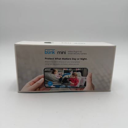 Blink Mini Indoor 1080p Wireless Security Camera White Used With Box