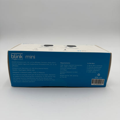 Blink Mini Indoor 1080p Wireless Security Camera White Used With Box