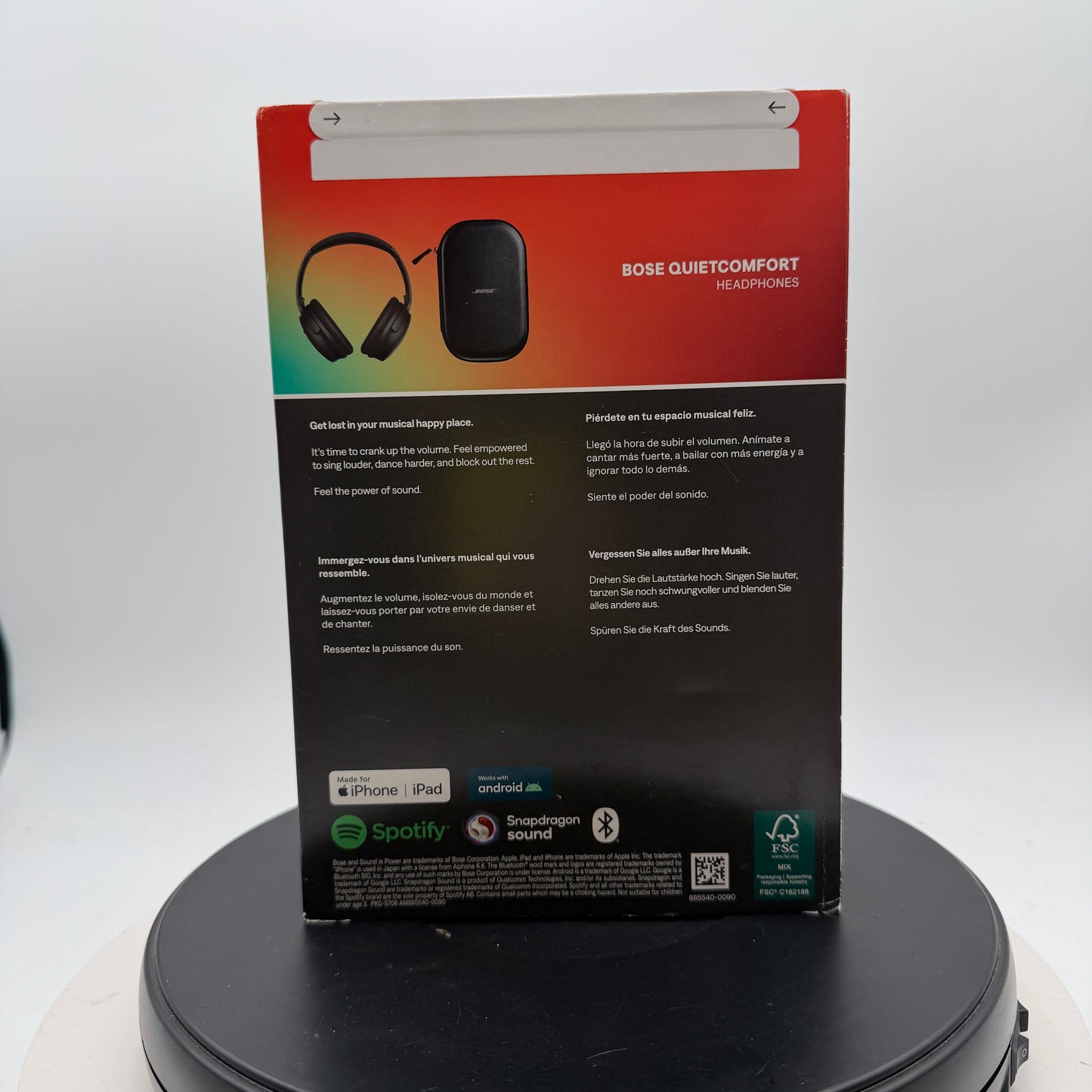 Bose QuietComfort 45 Wireless Noise Cancelling Over-Ear Bluetooth Headphones - Black