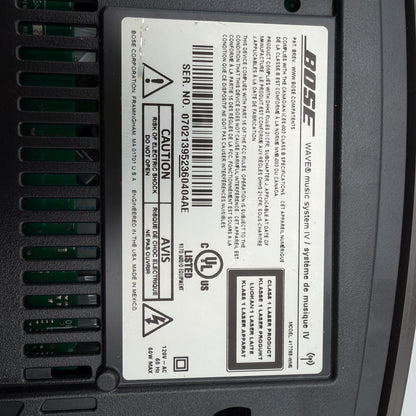 Bose Wave Music System IV CD Player AM/FM Radio with Remote 417788-WMS