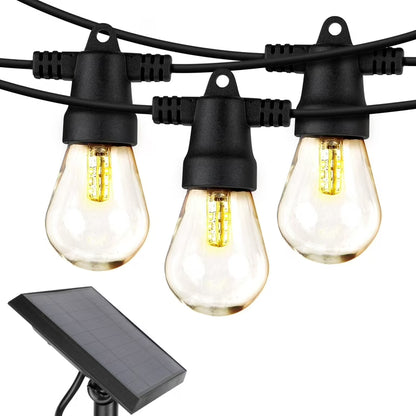 Ambience Pro Solar Powered LED String Light 2700k Warm White - Black