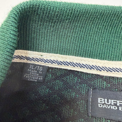 Buffalo David Bitton Knit Short Sleeve Button Down Shirt Green XL Used