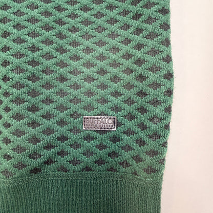 Buffalo David Bitton Knit Short Sleeve Button Down Shirt Green XL Used