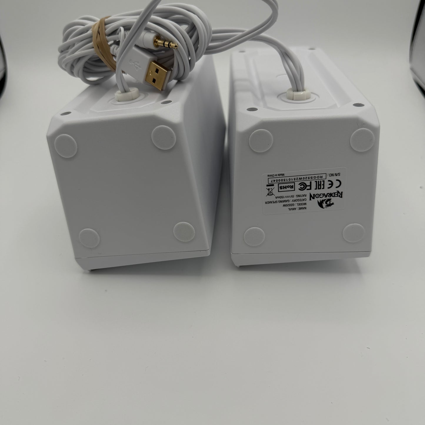 Redragon GS520W RGB Desktop 2.0 Stereo Speakers - White