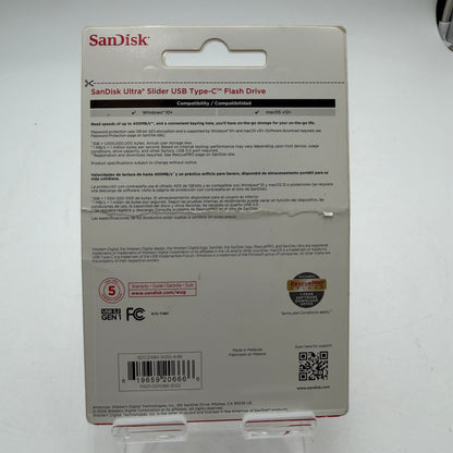 SanDisk Ultra Slider USB-C 512GB Flash Drive - New In Box