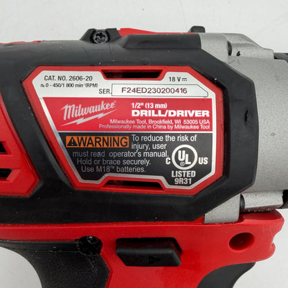 Milwaukee M18 1/2 Drill Driver 2606-20 Tool Only